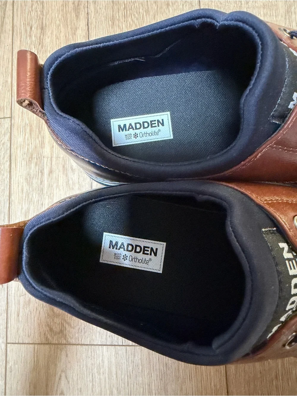 Madden Steve Madden Men’s Lyddon Oxford Brown Blue Casual Lace-Up Shoes 10.5